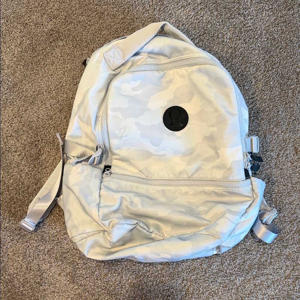 Lululemon white camo backpack